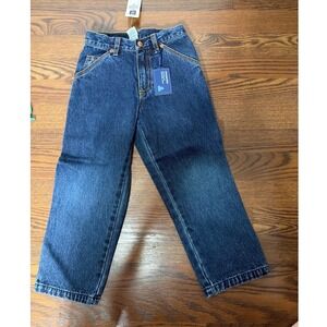 Baby Gap Kids Carpenter Jeans Dark Wash Blue Adjustable Waist Size 5 Years NWT